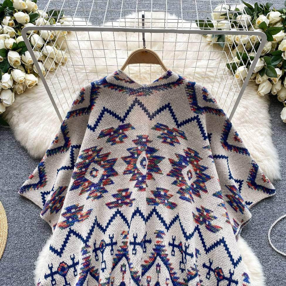 Vintage Bohemian Tassel Detailed Shawl