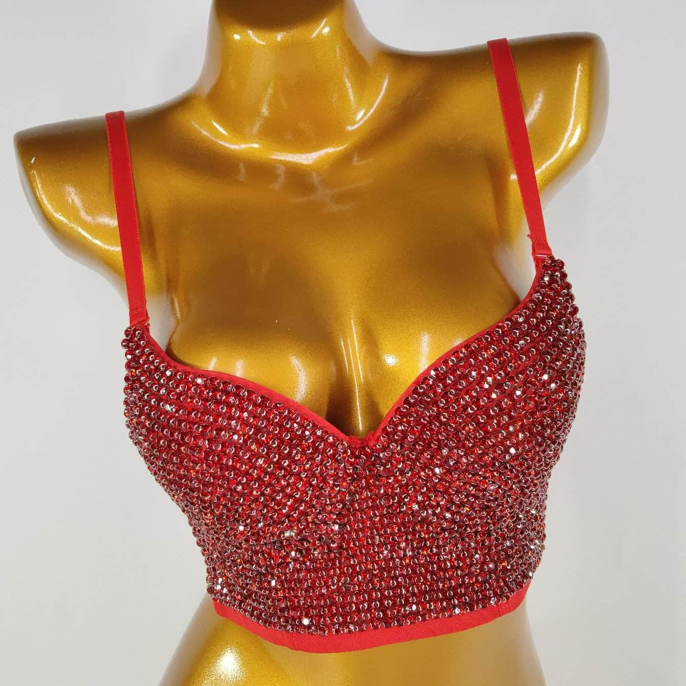 Vintage Corset Full Studded Beaded Bralette