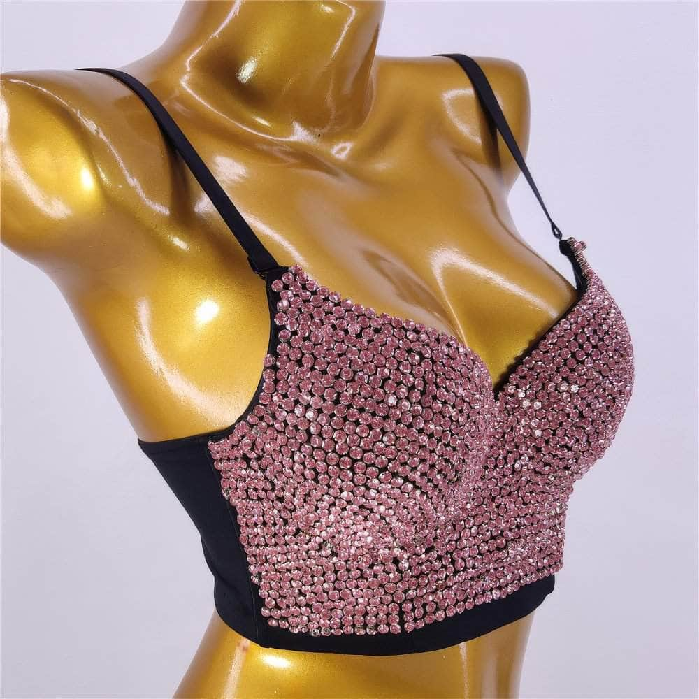 Vintage Corset Full Studded Beaded Bralette