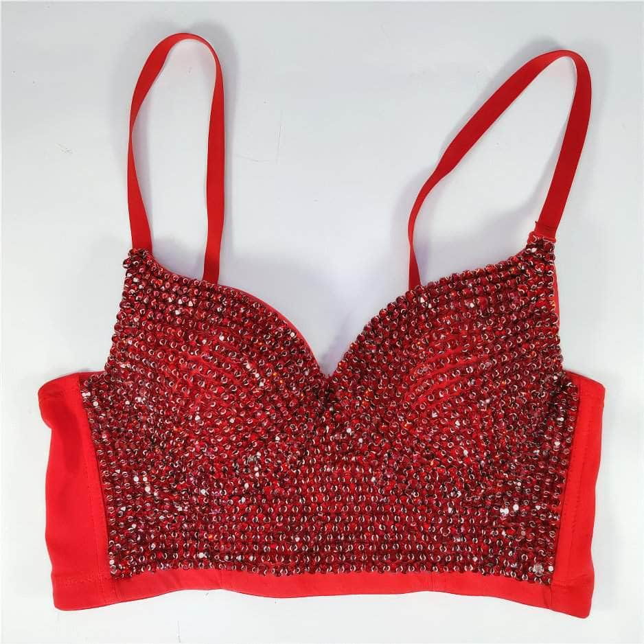 Vintage Corset Full Studded Beaded Bralette