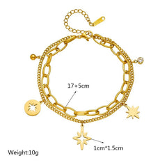 Vintage Hollow Out Stars Bracelet B719