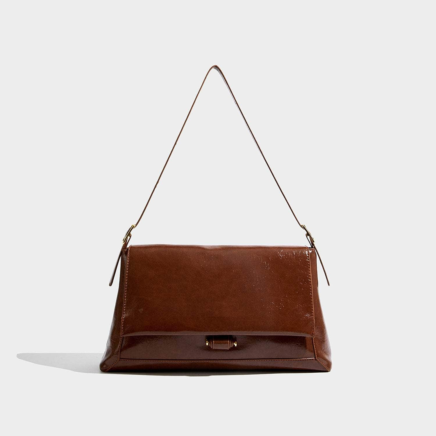 Vintage Inspired Shoulder Armpit Bag Brown