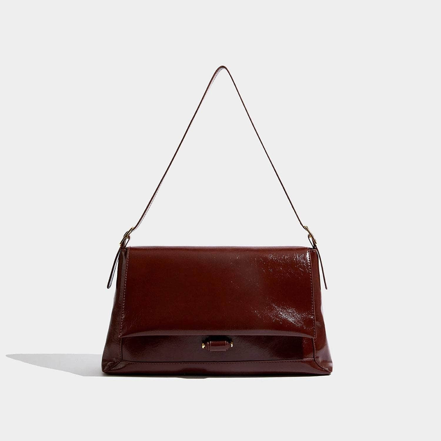 Vintage Inspired Shoulder Armpit Bag Coffee