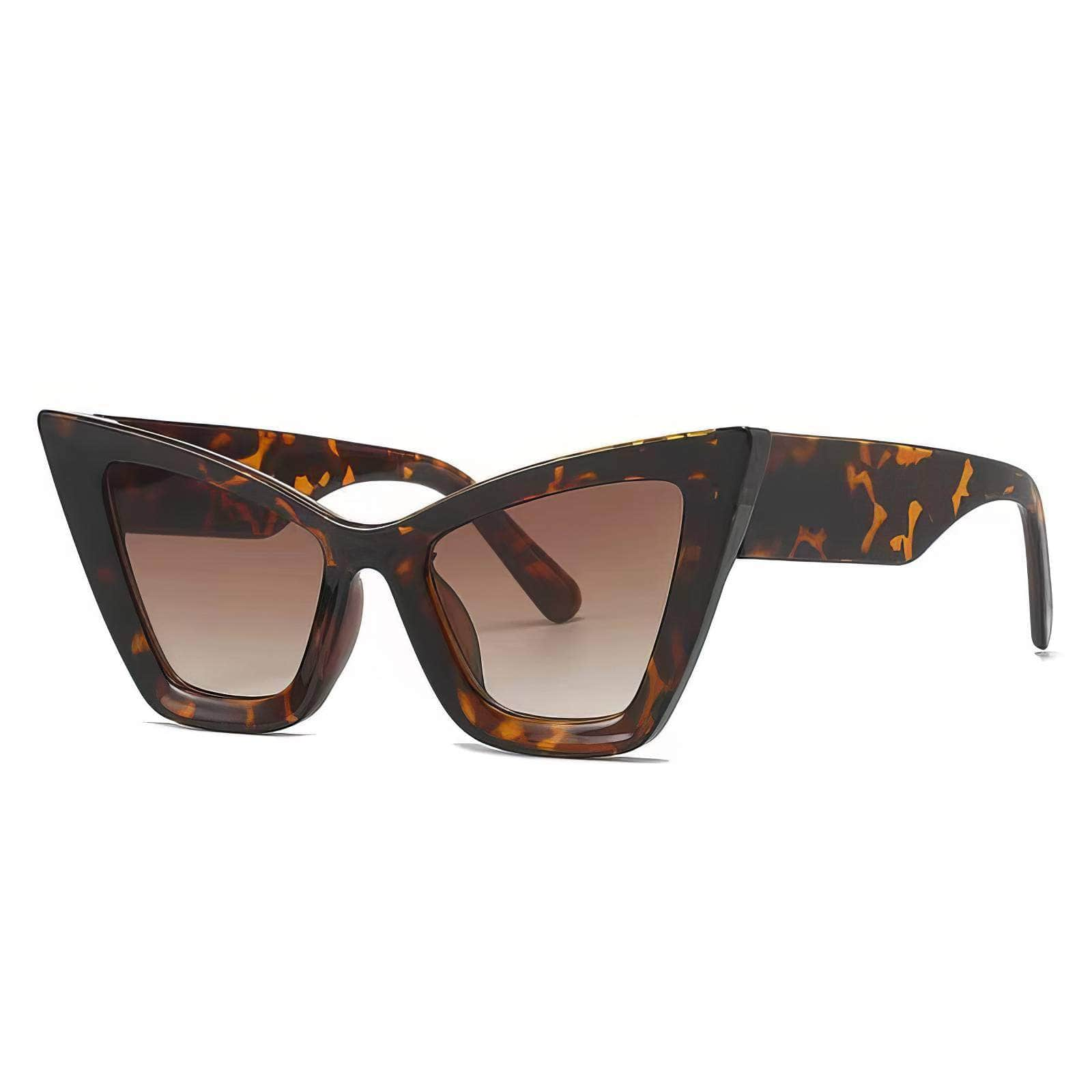 Vintage Large Cat Eye Sunglasses AnimalPrint / Resin