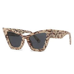 Vintage Large Cat Eye Sunglasses Leopard Tan / Resin