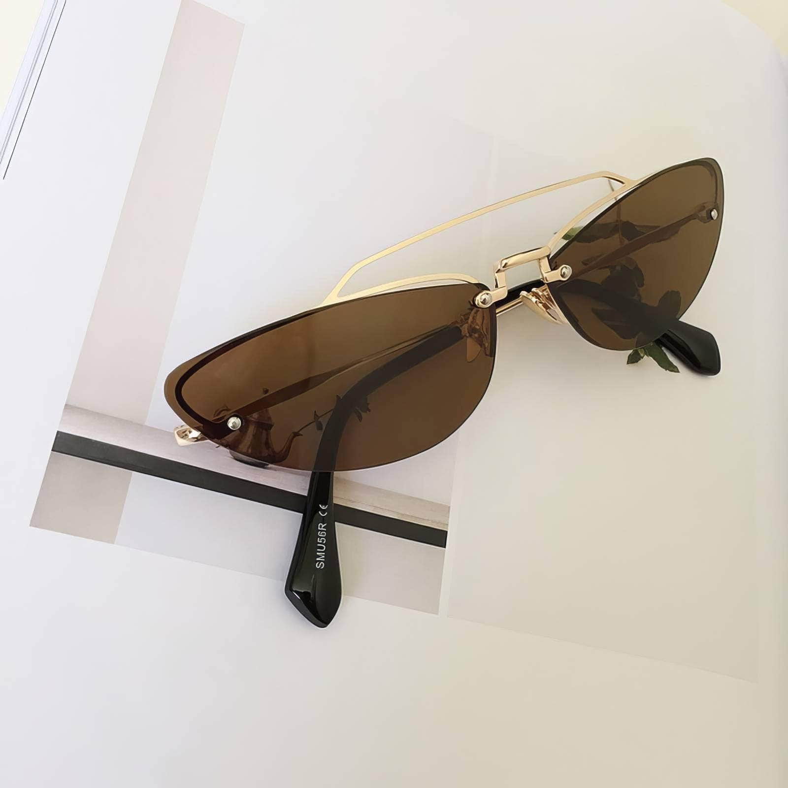 Vintage Metal Cat Eye Sunglasses