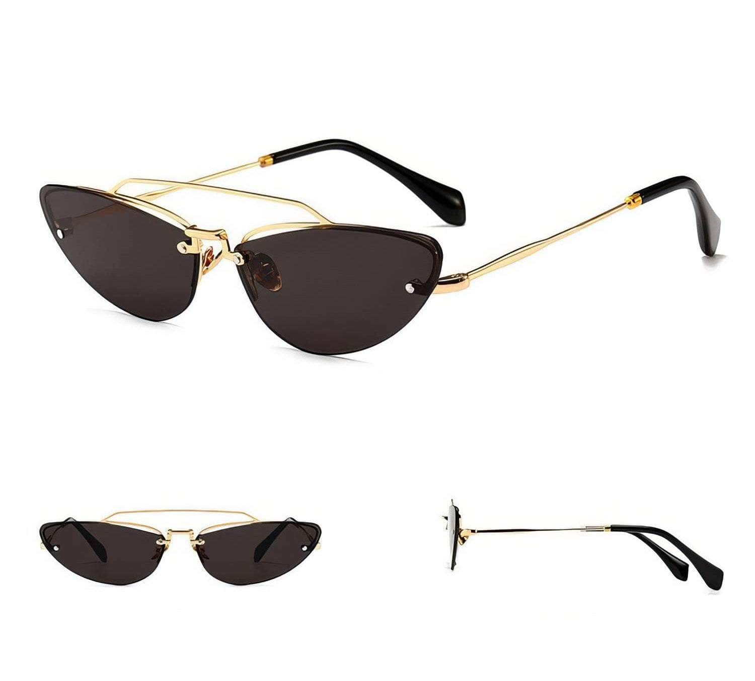 Vintage Metal Cat Eye Sunglasses