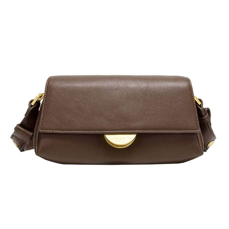 Vintage Metal Lock Flap Shoulder Bag