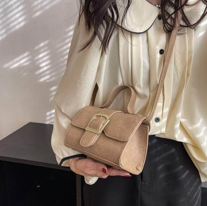 Vintage Vegan Leather Shoulder Handbag