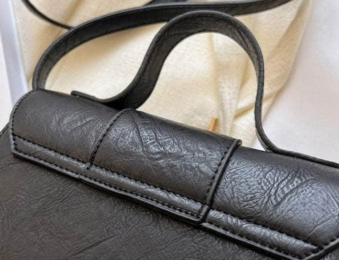 Vintage Vegan Leather Shoulder Handbag