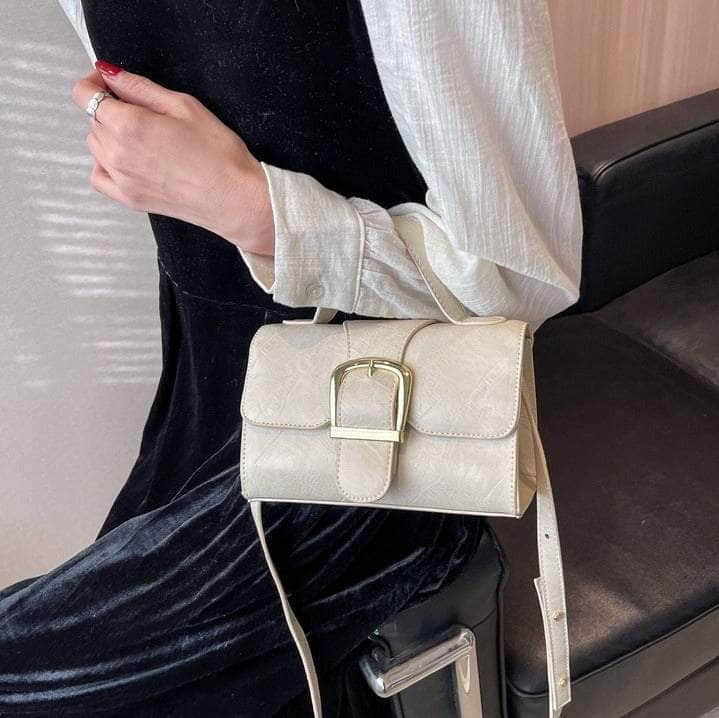 Vintage Vegan Leather Shoulder Handbag