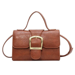 Vintage Vegan Leather Shoulder Handbag