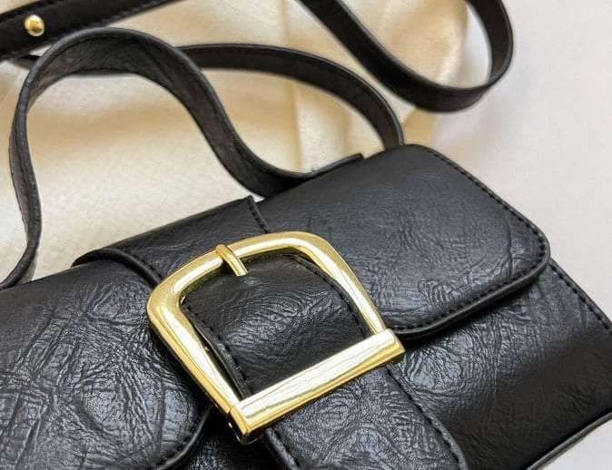 Vintage Vegan Leather Shoulder Handbag