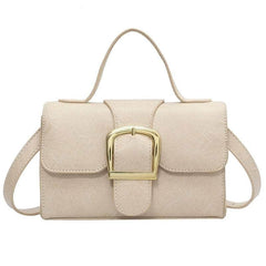 Vintage Vegan Leather Shoulder Handbag White