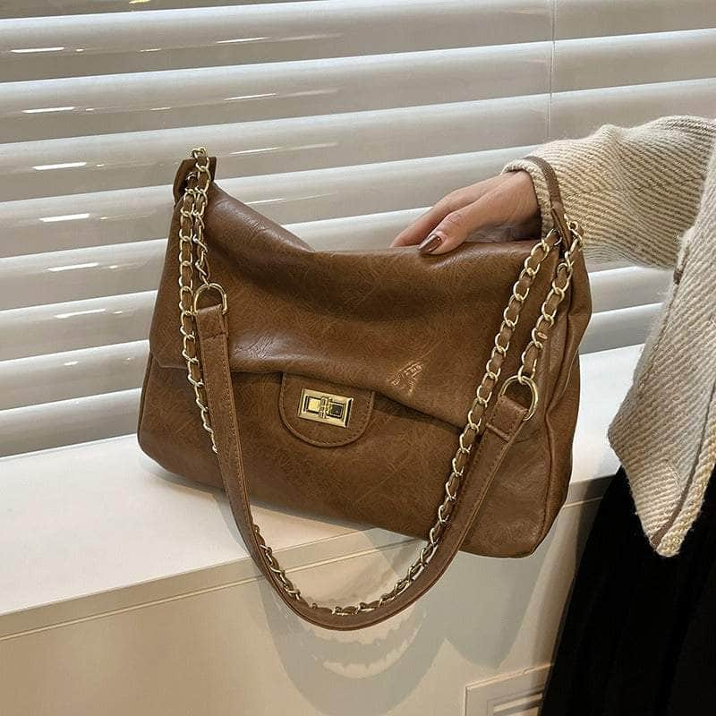 Vintage XL Shoulder Bag Light-Brown