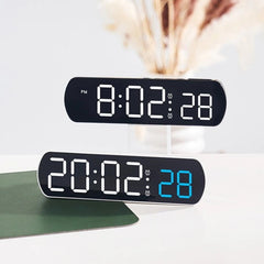 Voice-Controlled Digital Alarm Clock with Timer, Temperature Display, Dual Alarm, Night Mode