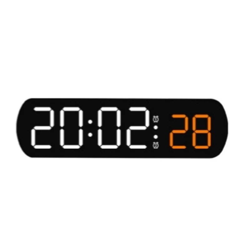 Voice-Controlled Digital Alarm Clock with Timer, Temperature Display, Dual Alarm, Night Mode Orange