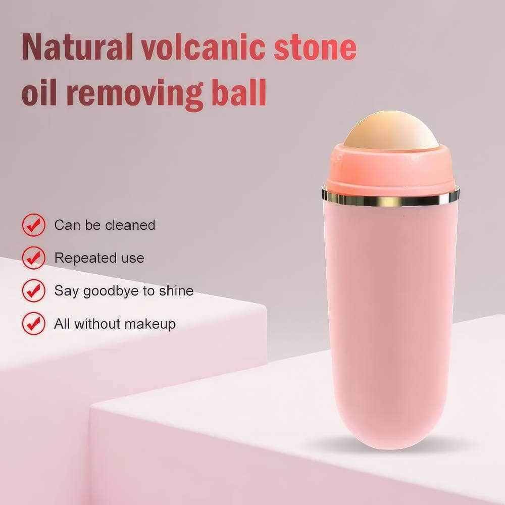 Volcano Stone Oil-Absorbing Ball: Portable Facial Oil Removal for Pore Cleaning Pink