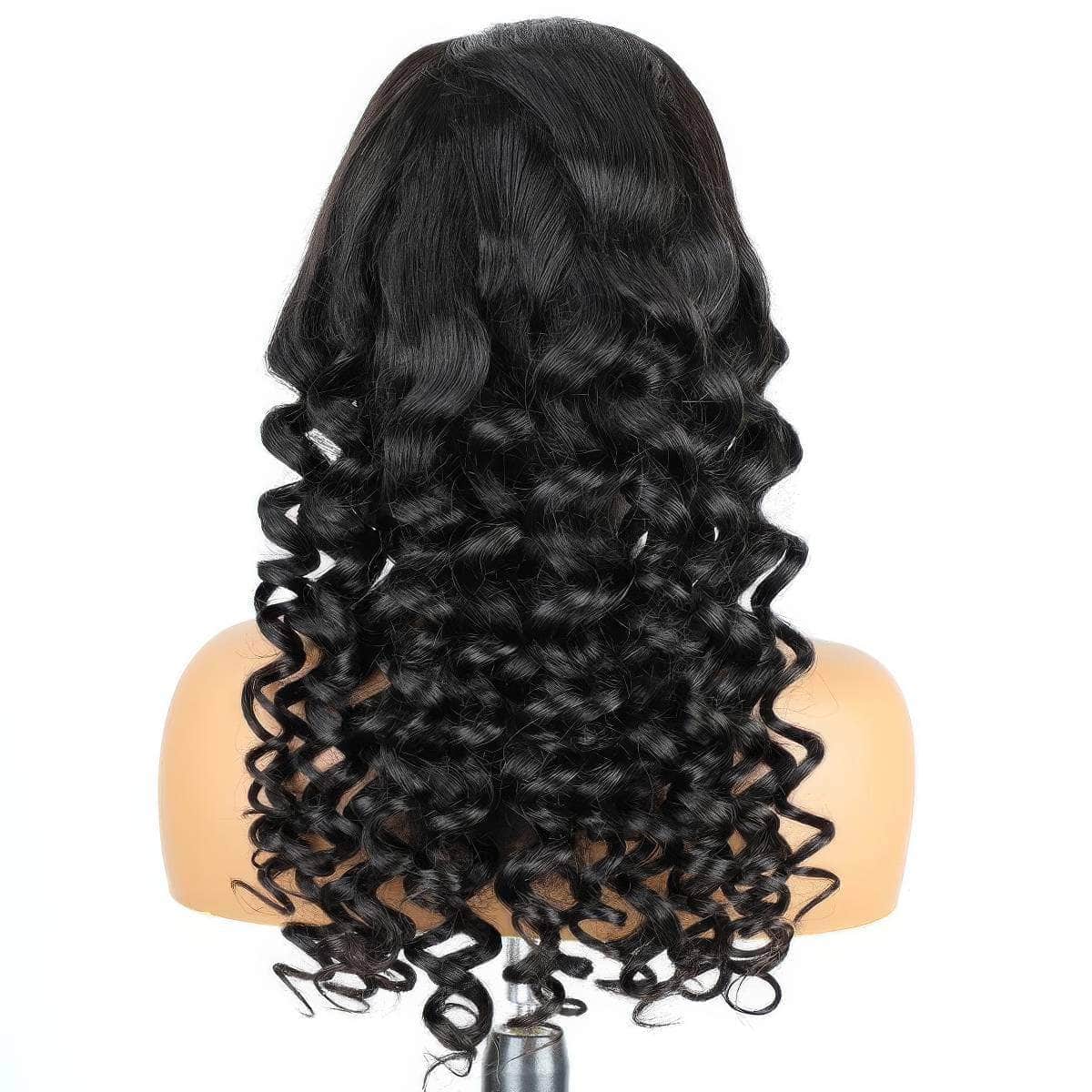 Wand Curl Wear And Go Glueless Wig - 100% Human Hair, Ready To Wear, Preplucked Glueless Curly Wigs for Women