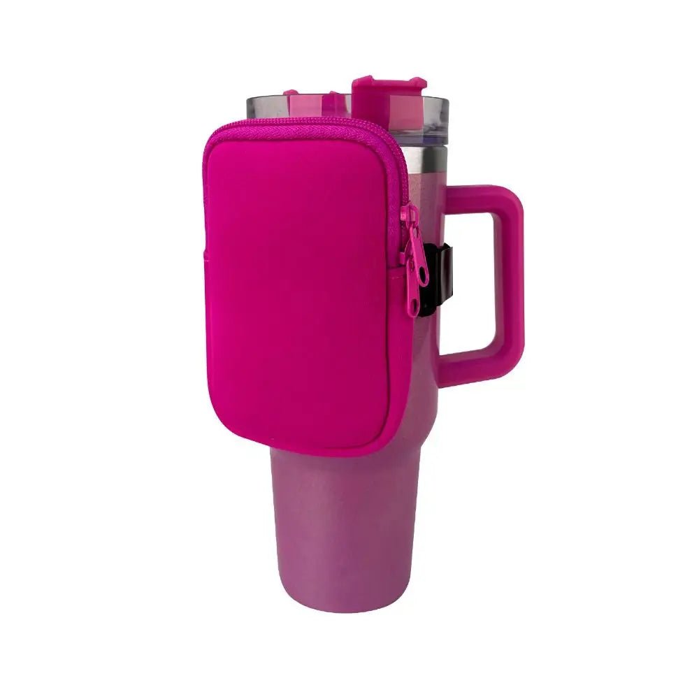 Water Bottle Pouch for Stanley Quencher Adventure B-rose red