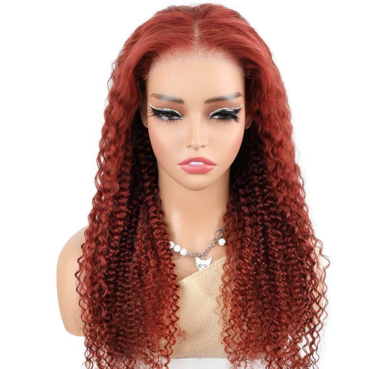 Water Wave Wear And Go Pre-Plucked Glueless Wigs - Pre-Bleached Lace Closure Wigs, 6x4 Wear And Go Glueless Human Hair Wig, Pre-Cut kinky curly / 12inches / 180%