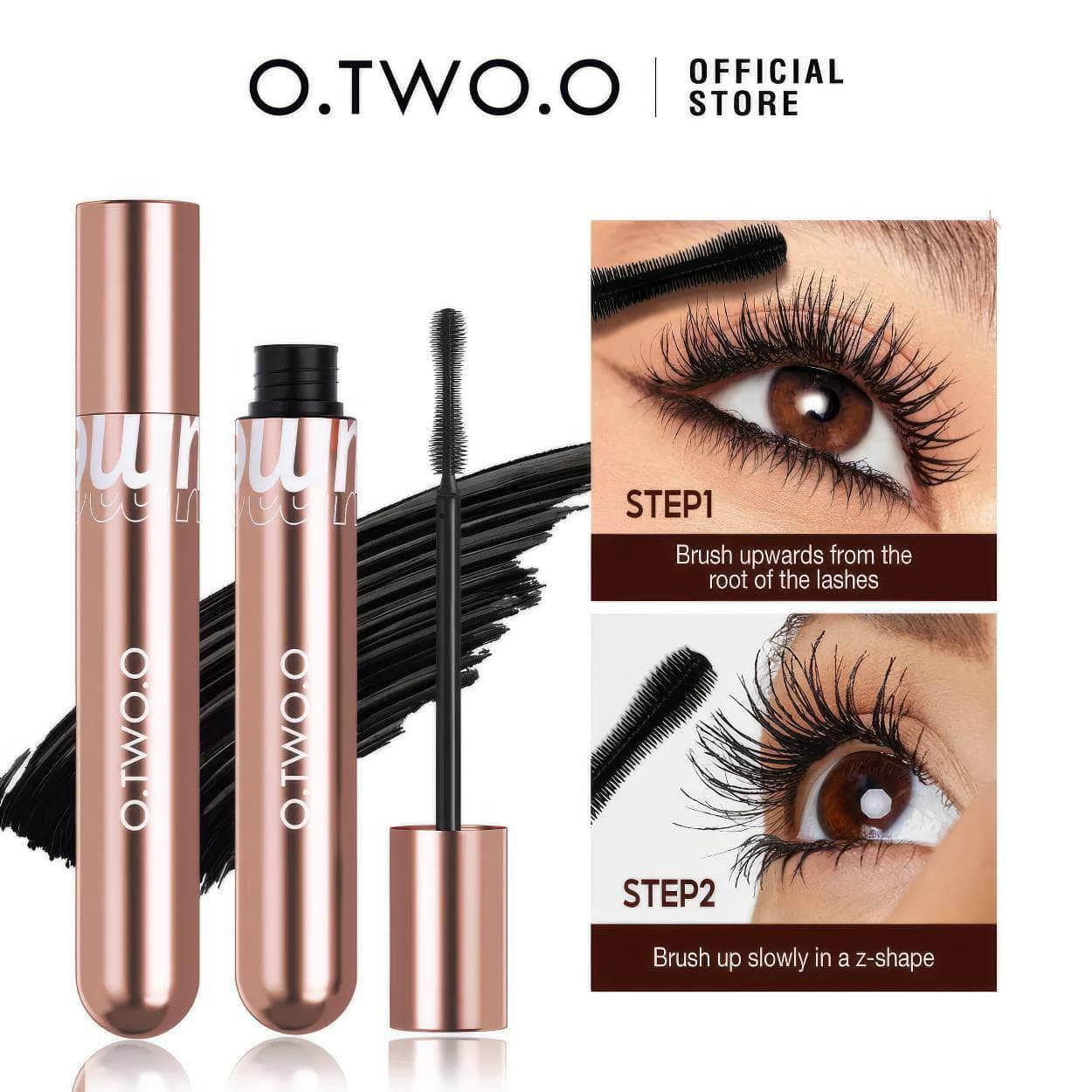 Waterproof 4D Silk Fiber Mascara: Curling, Volume, Thick Lengthening, Nourish - High-Quality Makeup