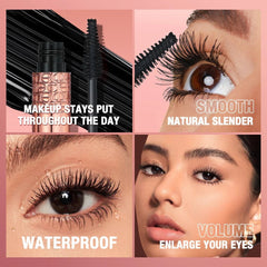 Waterproof 5D Silk Fiber Mascara: Lengthens, Non-smudge, Black, Eyelashes Extension, Lengthening Volume - Cosmetics