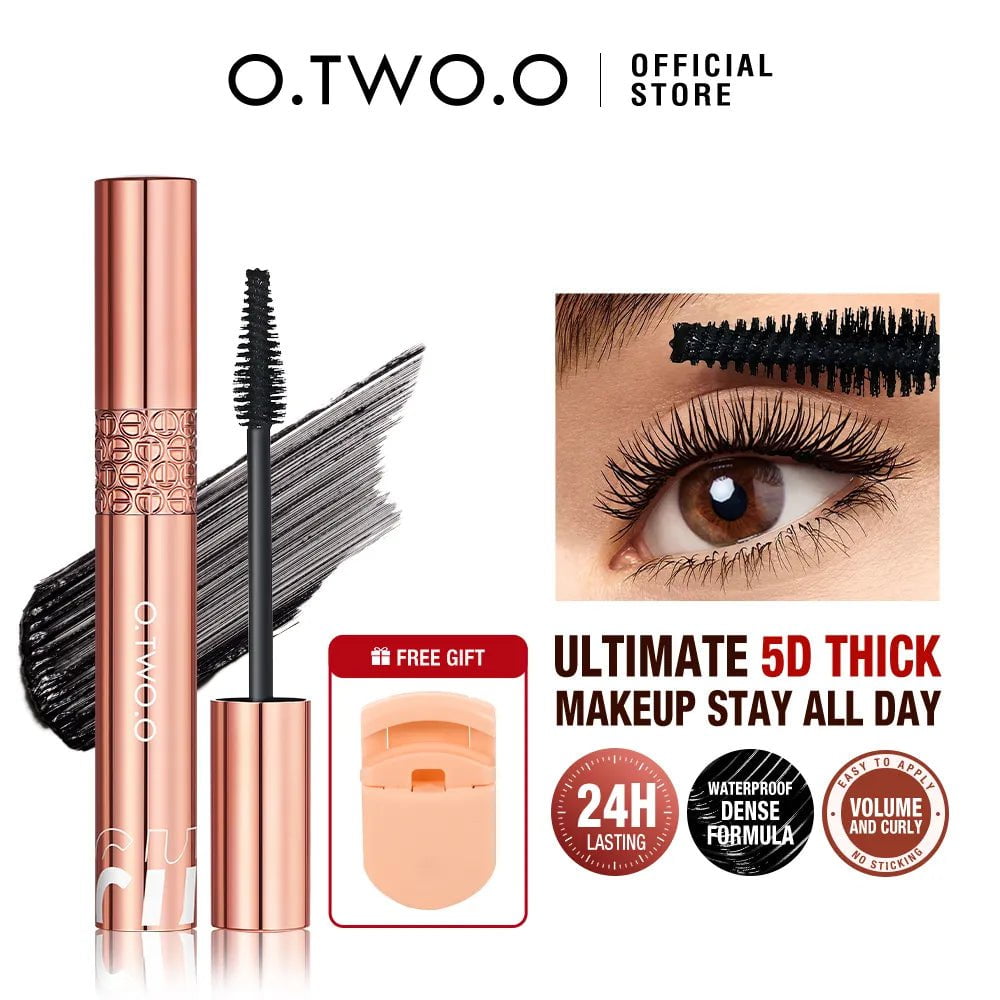 Waterproof 5D Silk Fiber Mascara: Lengthens, Non-smudge, Black, Eyelashes Extension, Lengthening Volume - Cosmetics mascara set 1 / CHINA