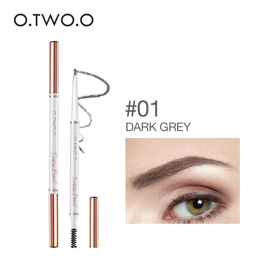 Waterproof Eyebrow Pencil: Natural, Long Lasting, Ultra Fine 1.5mm Brow Tint in Brown - Cosmetics Makeup 01 dark gray / CHINA