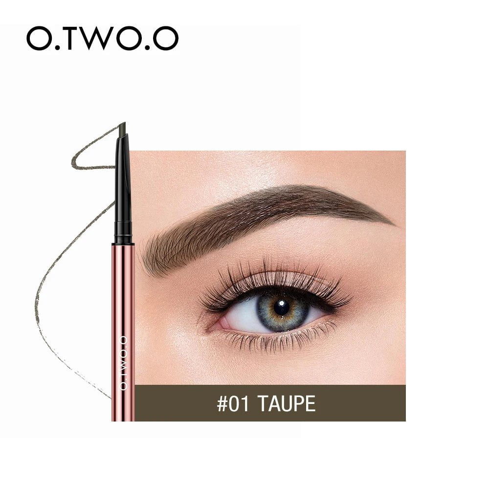 Waterproof Eyebrow Pencil: Natural, Long Lasting, Ultra Fine 1.5mm Brow Tint in Brown - Cosmetics Makeup 01 taupe / CHINA