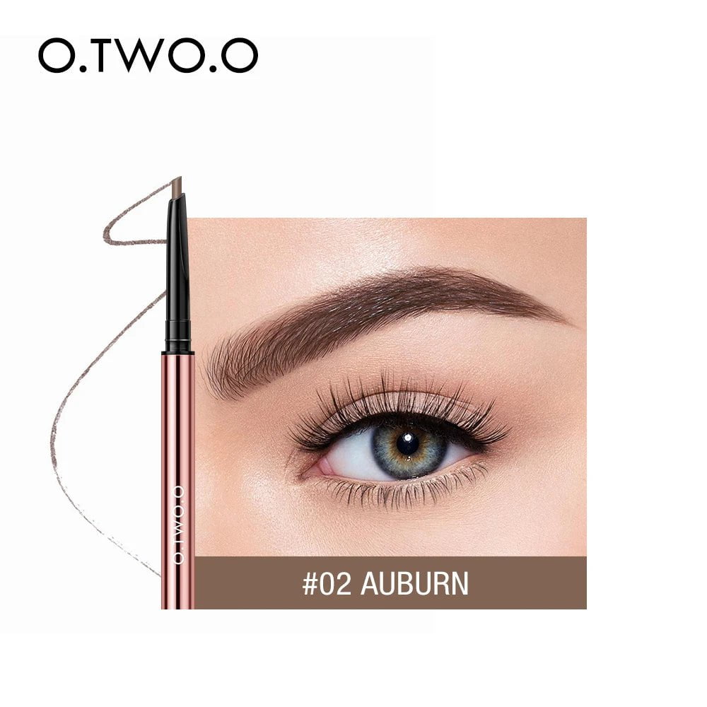 Waterproof Eyebrow Pencil: Natural, Long Lasting, Ultra Fine 1.5mm Brow Tint in Brown - Cosmetics Makeup 02 auburn / CHINA