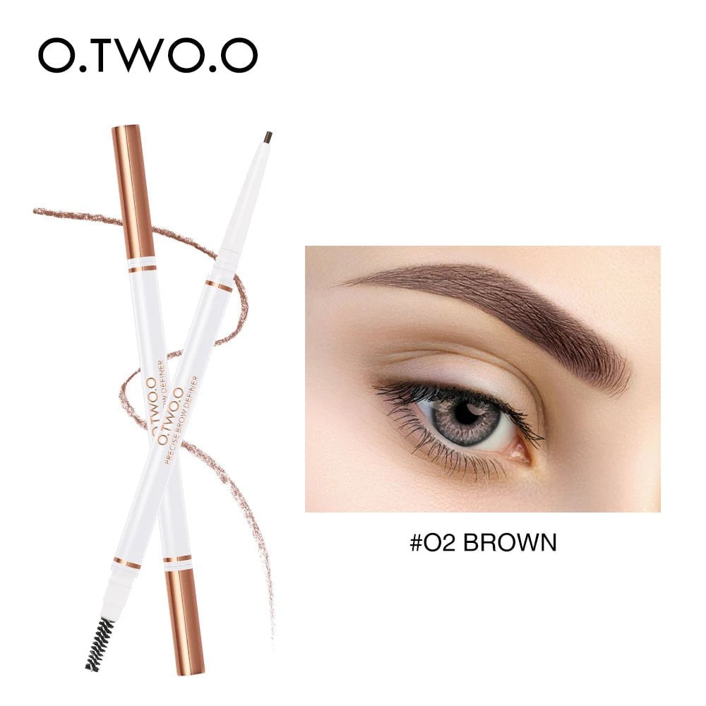 Waterproof Eyebrow Pencil: Natural, Long Lasting, Ultra Fine 1.5mm Brow Tint in Brown - Cosmetics Makeup 02 brown / CHINA