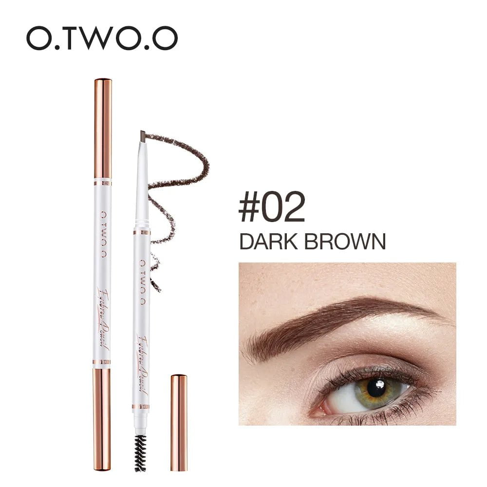 Waterproof Eyebrow Pencil: Natural, Long Lasting, Ultra Fine 1.5mm Brow Tint in Brown - Cosmetics Makeup 02 dark brown / CHINA