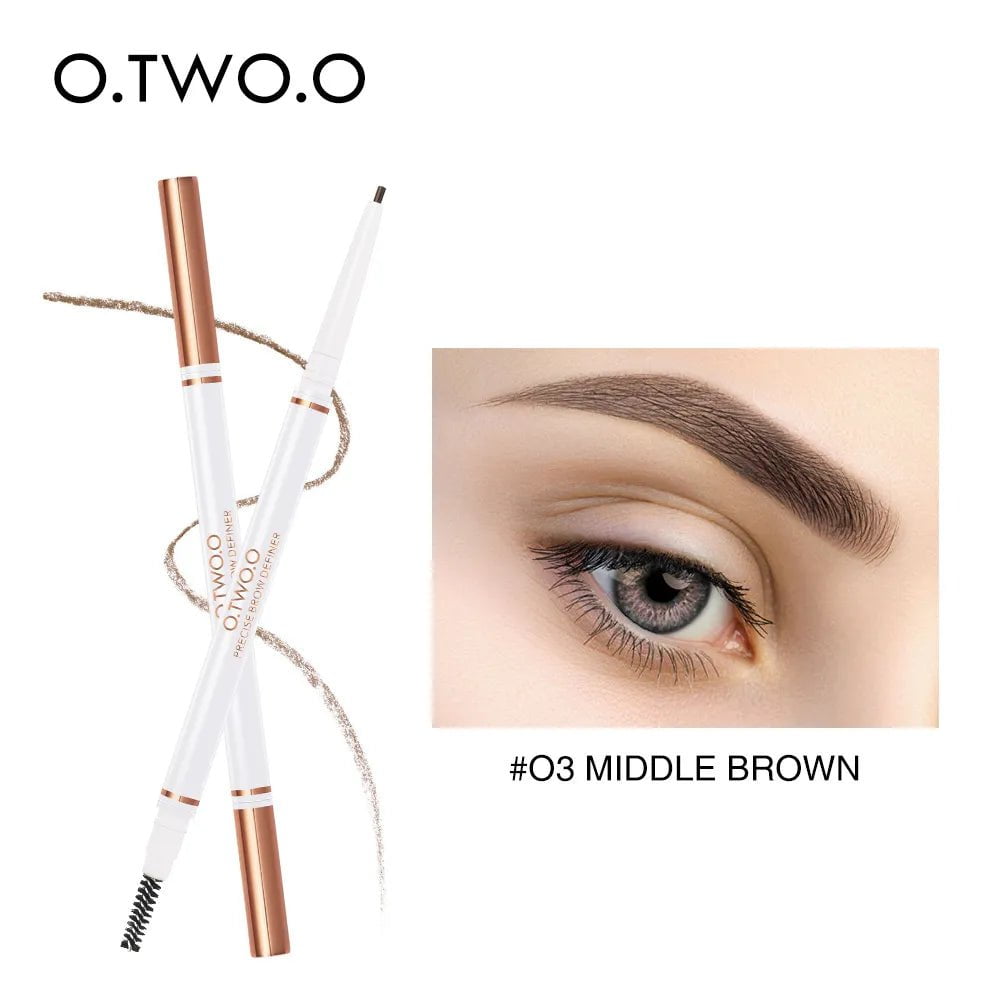 Waterproof Eyebrow Pencil: Natural, Long Lasting, Ultra Fine 1.5mm Brow Tint in Brown - Cosmetics Makeup 03 middle brown / CHINA