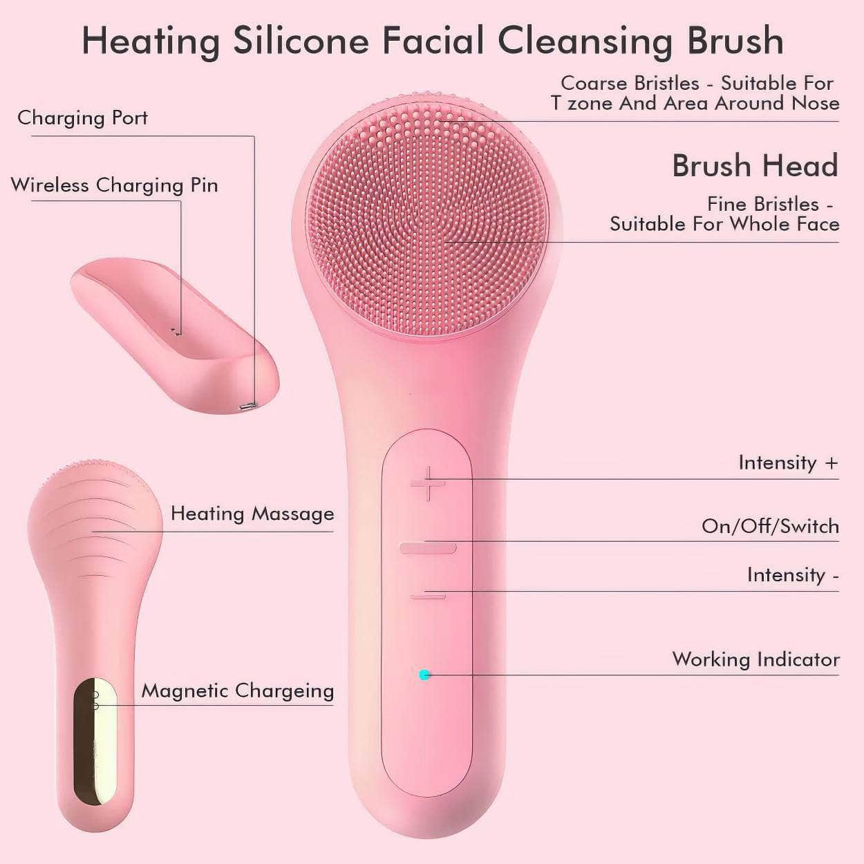 Waterproof Sonic Facial Cleansing Brush for Deep Cleaning XPRE119P