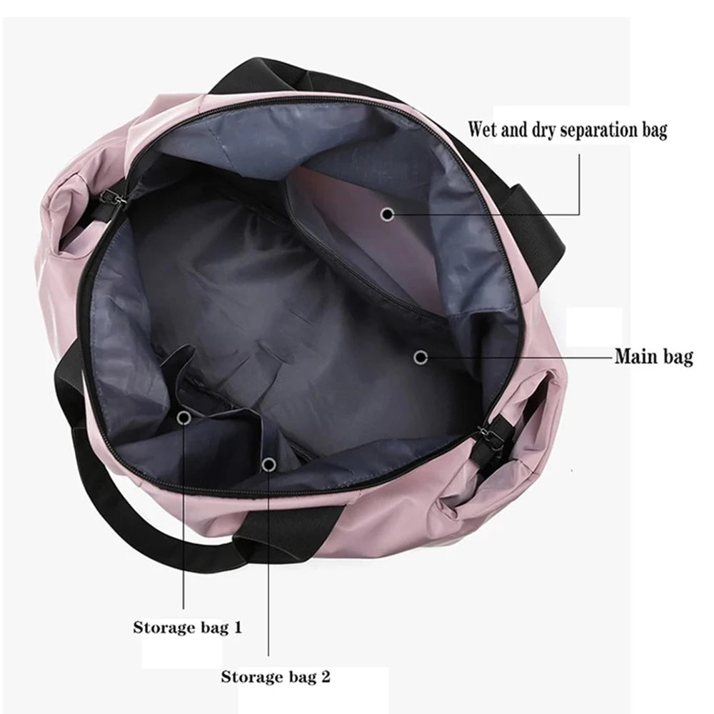 Waterproof Women's Gym Bag: Large Capacity, Multifunctional for Swimming, Yoga, Sports - Hand Travel Duffle, Weekend Package