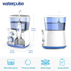 Waterpulse V300G Oral Irrigator - Electric Dental Water Flosser with 5 Tips, 800ml Capacity for Oral Hygiene and Care