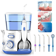 Waterpulse V300G Oral Irrigator - Electric Dental Water Flosser with 5 Tips, 800ml Capacity for Oral Hygiene and Care