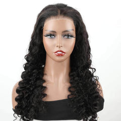 Wear And Go Loose Deep Wave Wig - 6x4 HD Transparent Curly Loose Wave Wig, Human Hair Wigs, Glueless Lace Front Wig