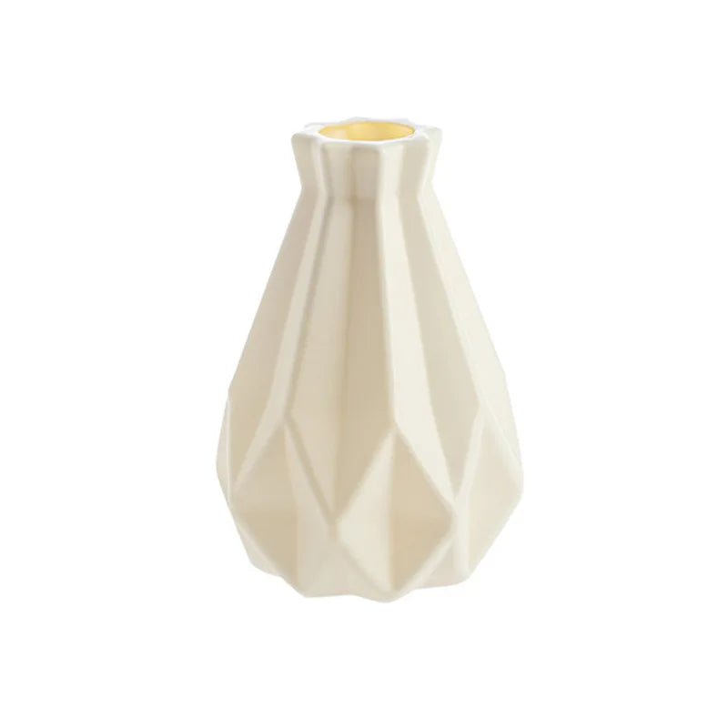 White Plastic Imitation Ceramic Vase for Home Decoration 1