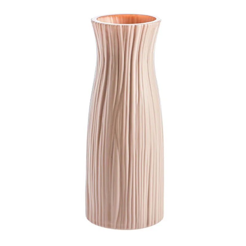 White Plastic Imitation Ceramic Vase for Home Decoration