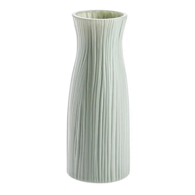 White Plastic Imitation Ceramic Vase for Home Decoration 6