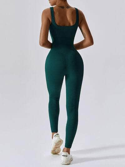 Wide Strap Sleeveless Active Jumpsuit