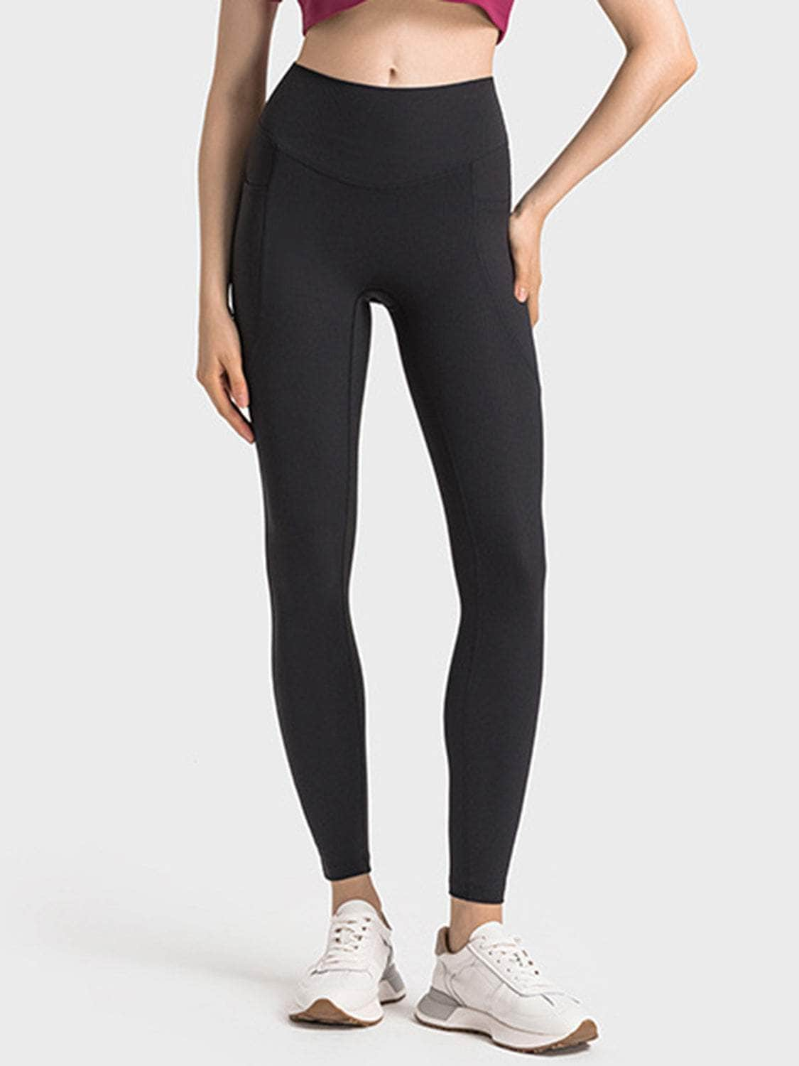 Wide Waistband Active Leggings Black / 4