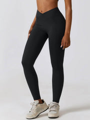 Wide Waistband Active Leggings Black / S