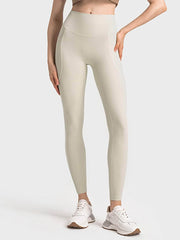 Wide Waistband Active Leggings Ivory / 4