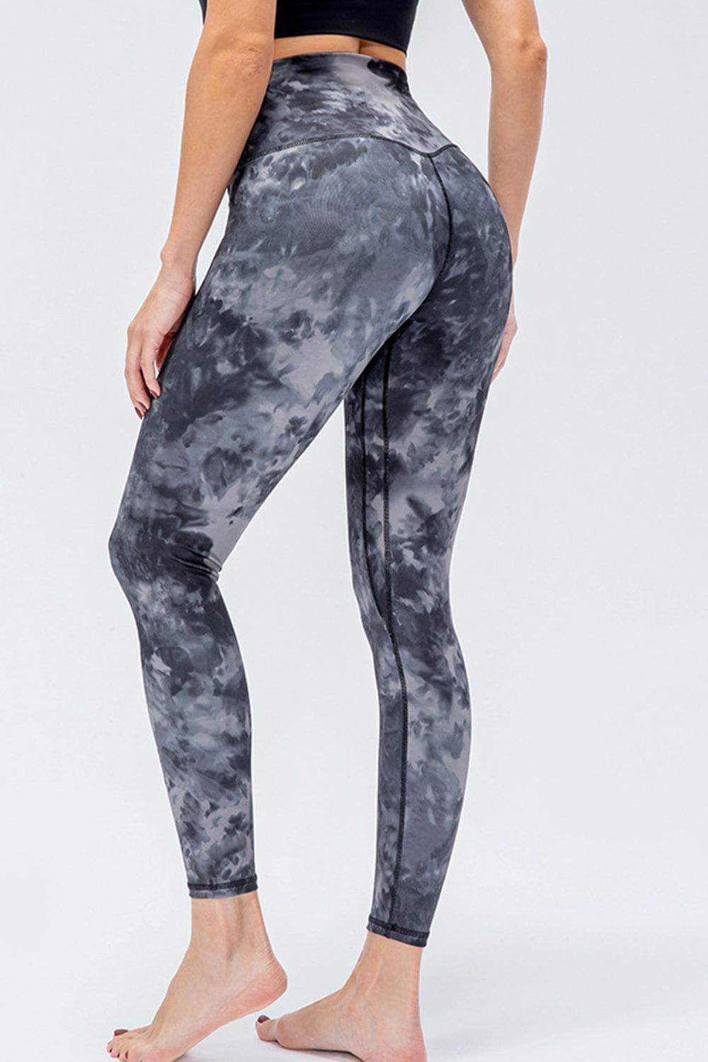 Wide Waistband Slim Fit Active Leggings Heather Gray / S