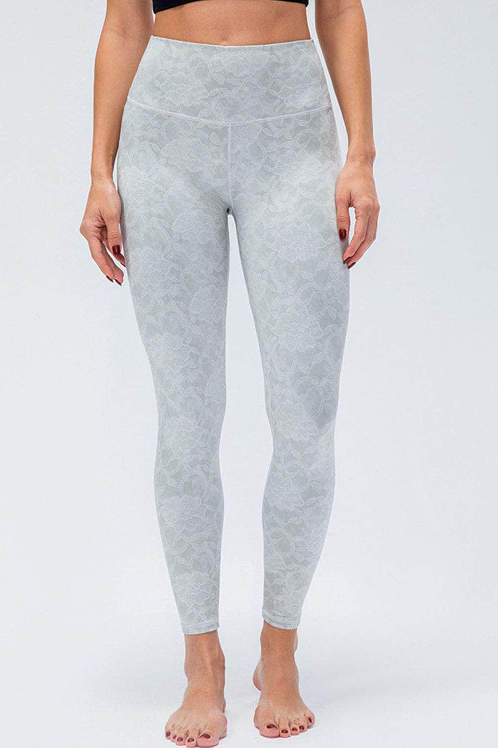 Wide Waistband Slim Fit Active Leggings Ivory / S