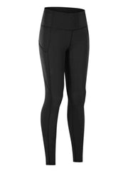 Wide Waistband Sports Leggings Black / S