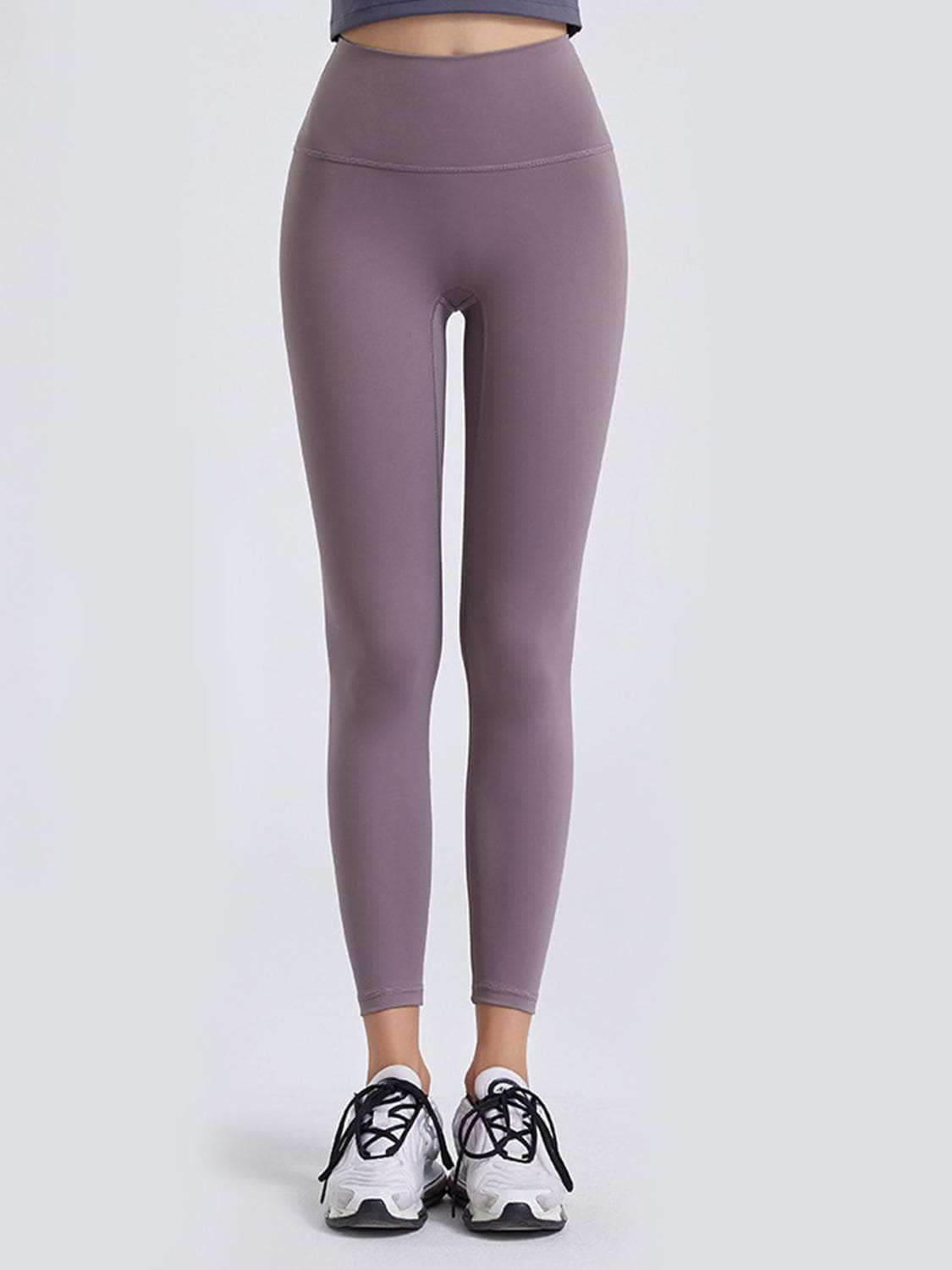 Wide Waistband Sports Leggings Lilac / S